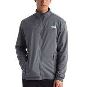 The North Face Cedar Trail‎ Grid Fleece Gray Full Zip Men's Jacket Size Large